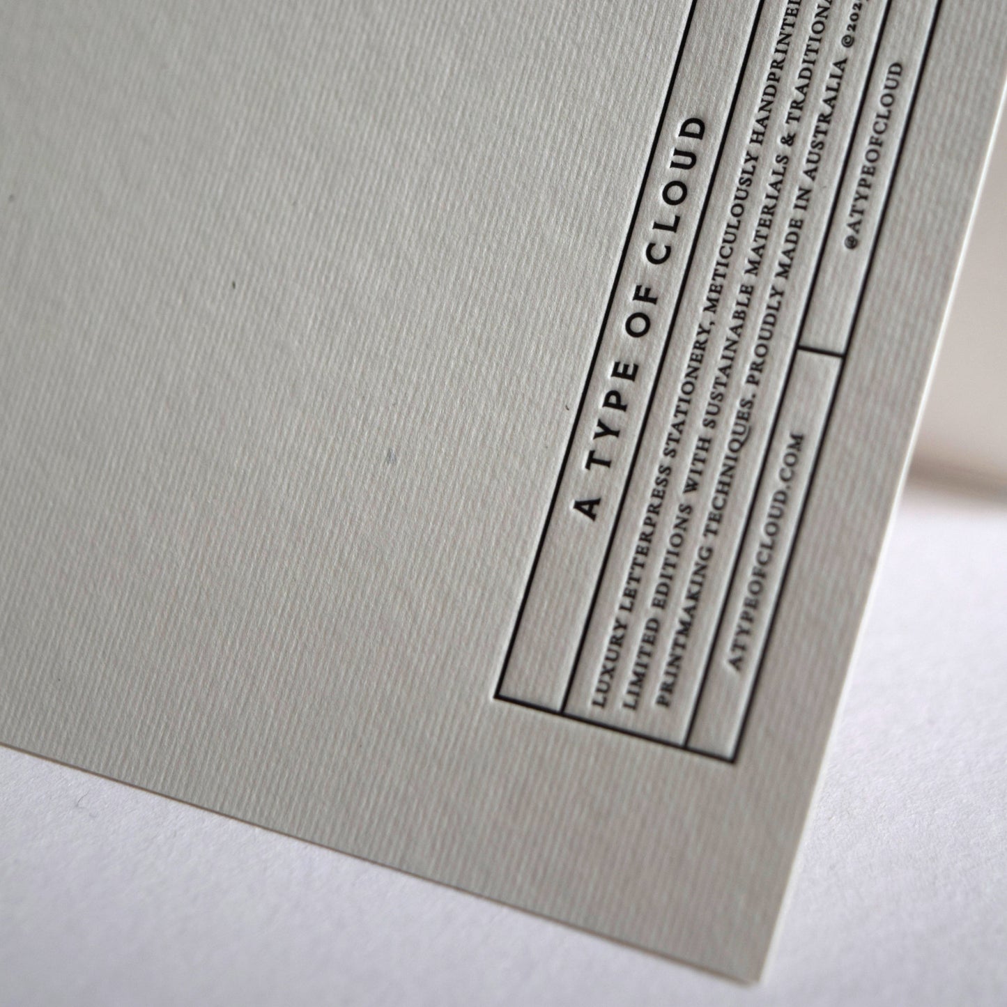 Letterpress Card No.005 "Valley"