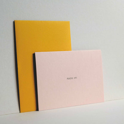 Fuck It! Letterpress Card