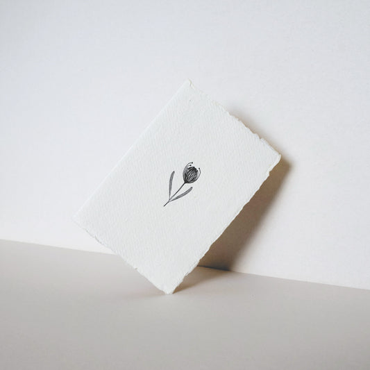 Letterpress Card No.016 "Little Bud"