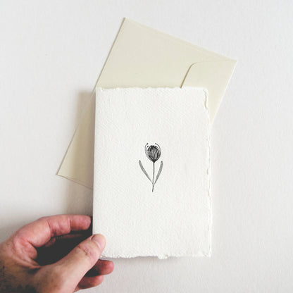 Letterpress Card No.016 "Little Bud"