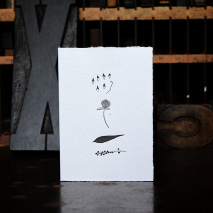 Letterpress Card No.015 "Flora"