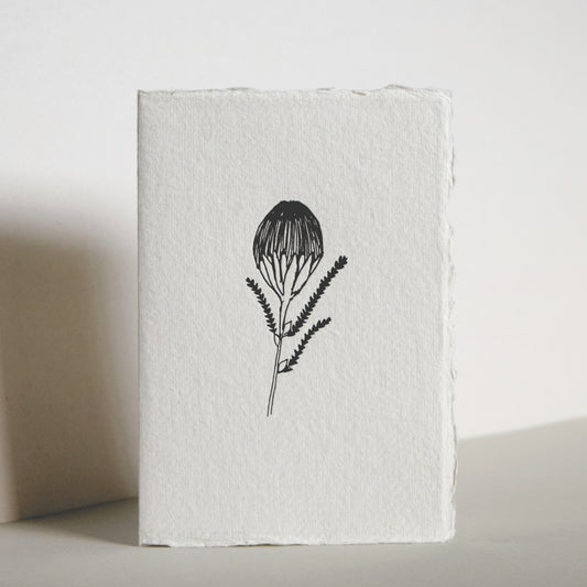 Letterpress Card No.018 "Protea"