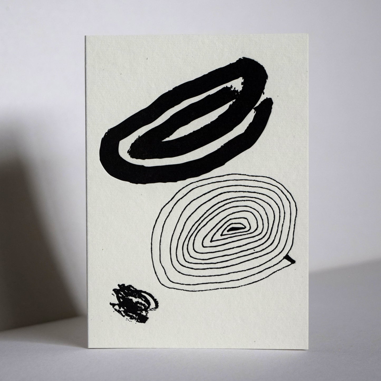 Letterpress Card No.008 "Spiral & Smudge"