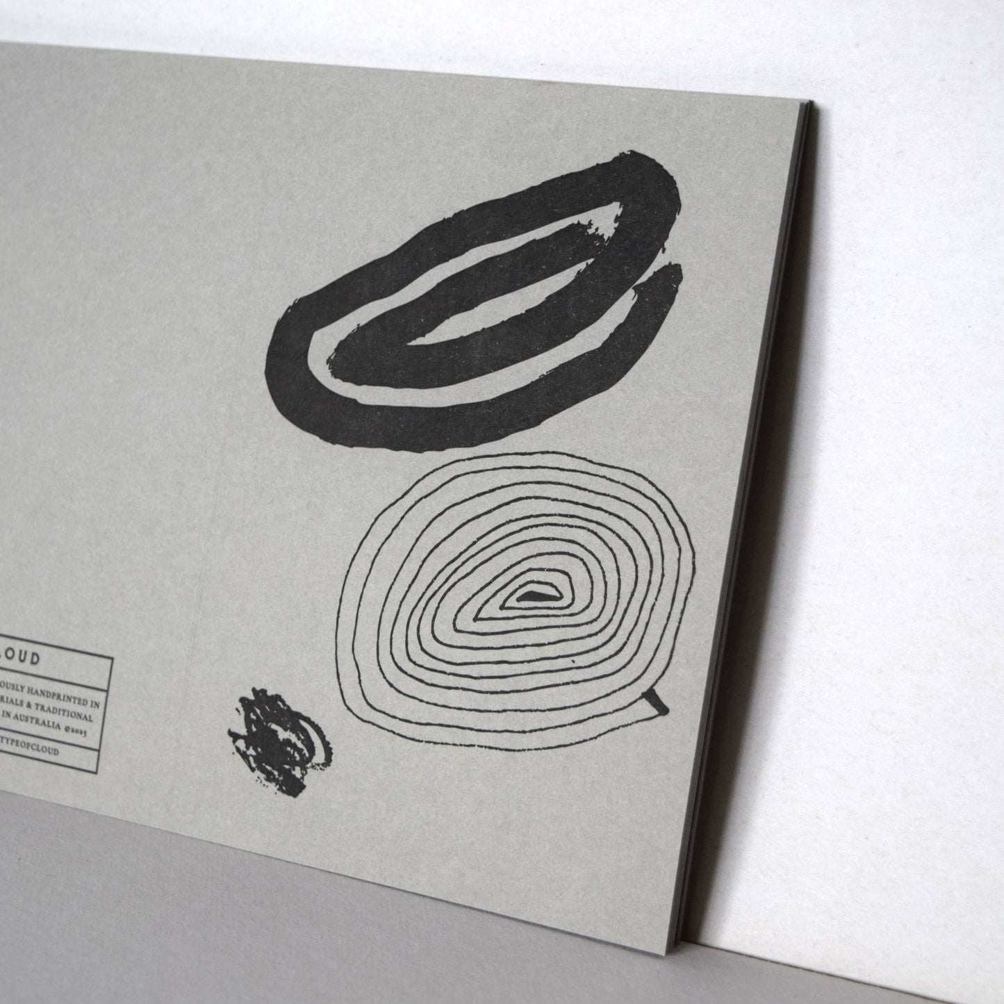 Letterpress Card No.008 "Spiral & Smudge"