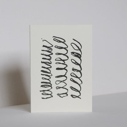 Letterpress Card No.011 "Venti"