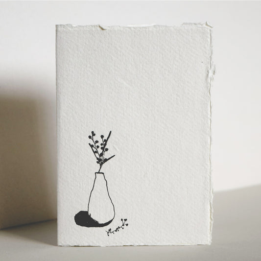 Letterpress Card No.013 "Wattle Vase"