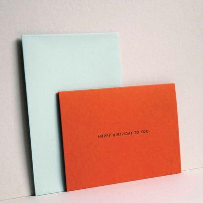 Happy Birthday Letterpress Card