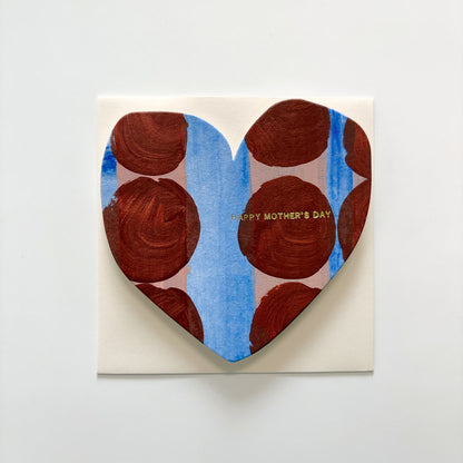 Mother's Day Heart No.005 "Rust & Blue"