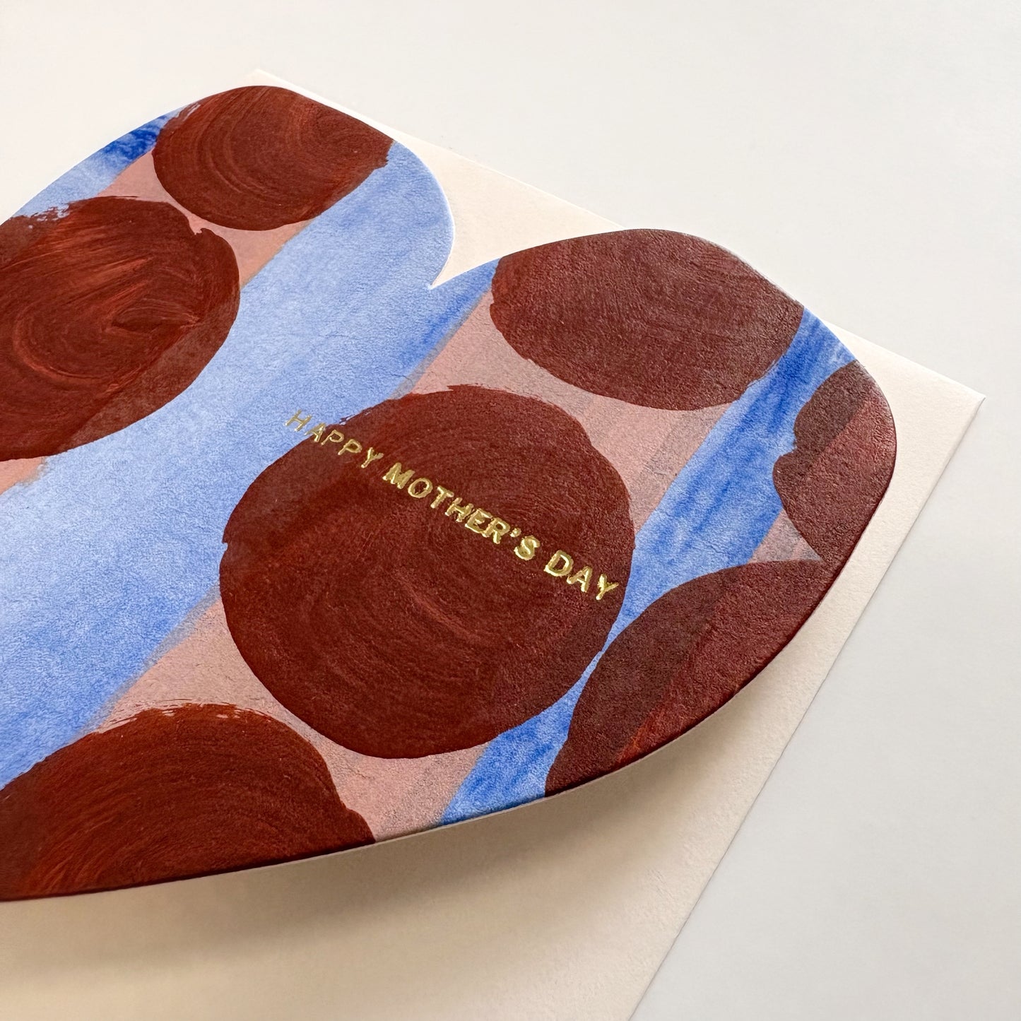 Mother's Day Heart No.005 "Rust & Blue"