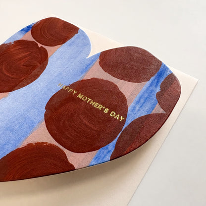 Mother's Day Heart No.005 "Rust & Blue"