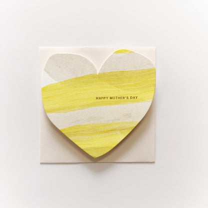 Mother's Day Heart No.006 "Yellow Stripe"