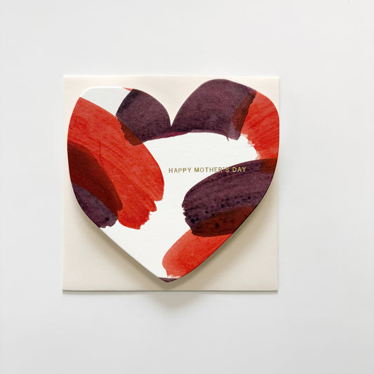 Mother's Day Heart No.007 "Red & Plum"