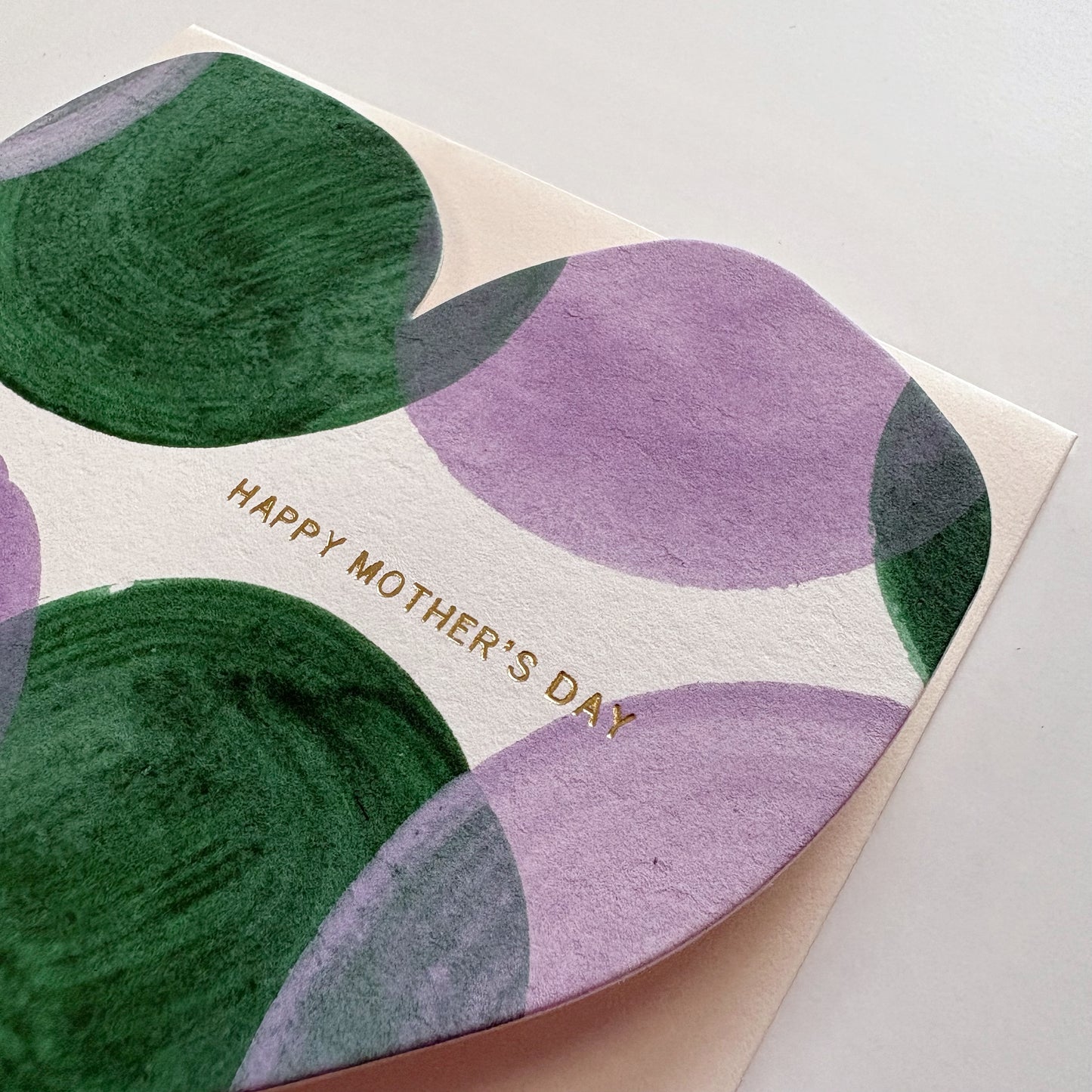 Mother's Day Heart No.004 "Purple & Green"