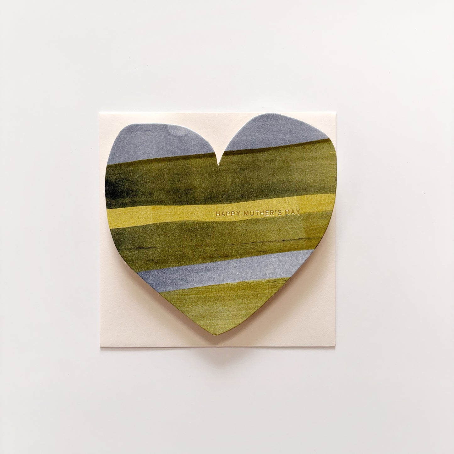 Mother's Day Heart No.002 "Green Stripe"