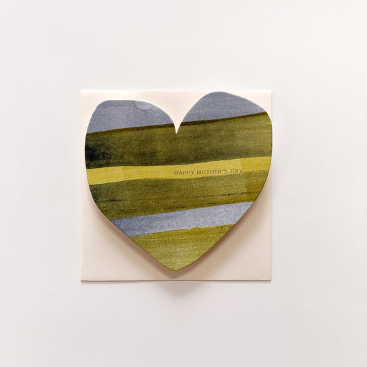 Mother's Day Heart No.002 "Green Stripe"