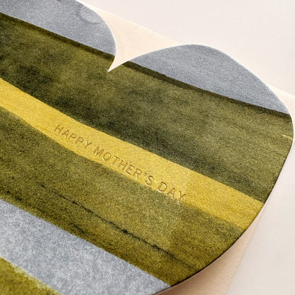 Mother's Day Heart No.002 "Green Stripe"