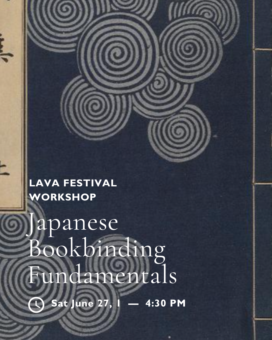 EARLY BIRD | LAVA FESTIVAL Japanese Bookbinding Fundamentals, Sat June 27th