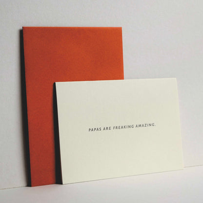 Papas Are Freaking Amazing Letterpress Card