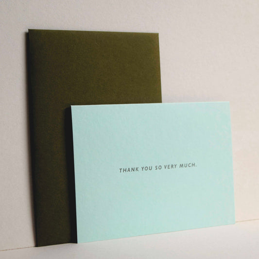 Thank You Letterpress Card
