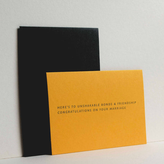 Unshakable Bonds Letterpress Card