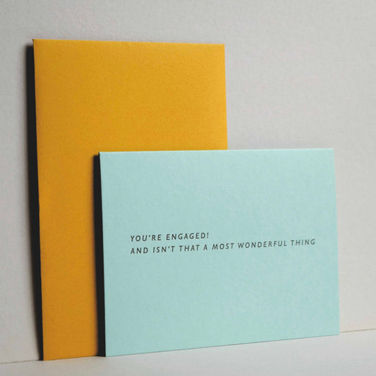 You're Engaged Letterpress Card