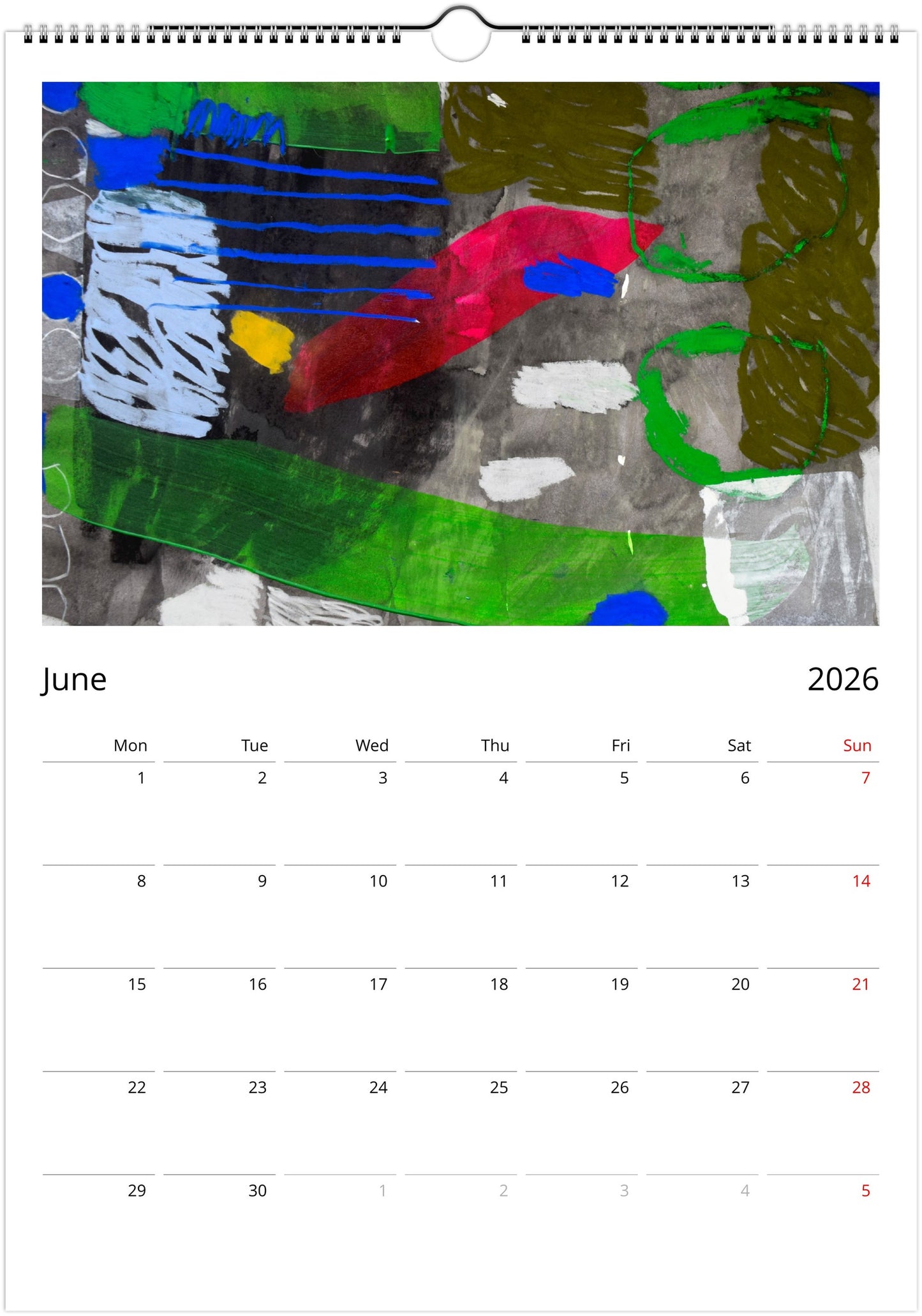 A Year in Colour 2026 Wall Calendar (US & CA)