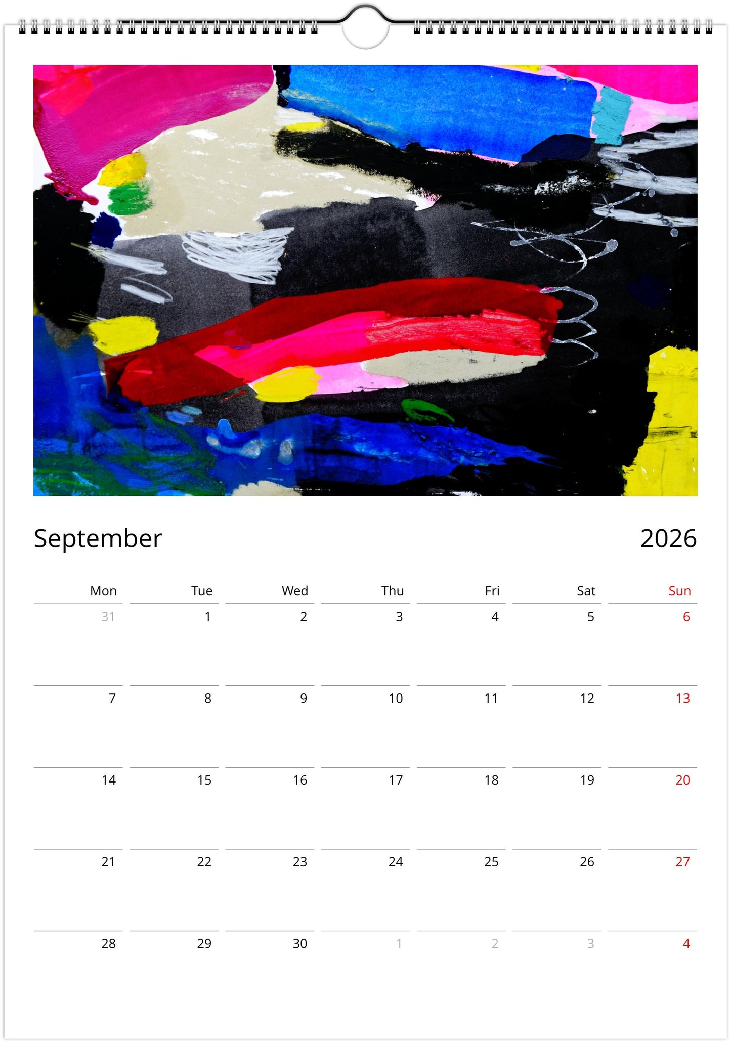 A Year in Colour 2026 Wall Calendar (US & CA)